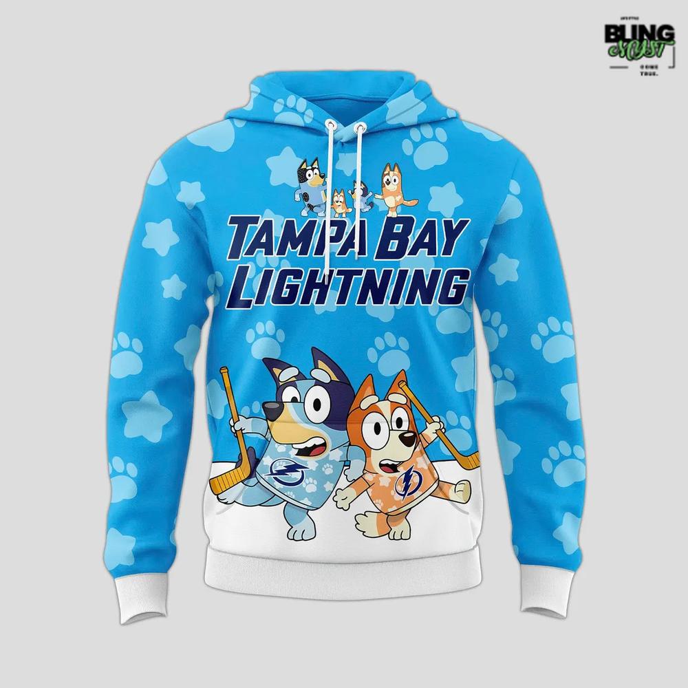 Tampa Bay Lightning Bluey Night 2026 Hoodie Tampa Bay Lightning Bluey Night 2026 Hoodie