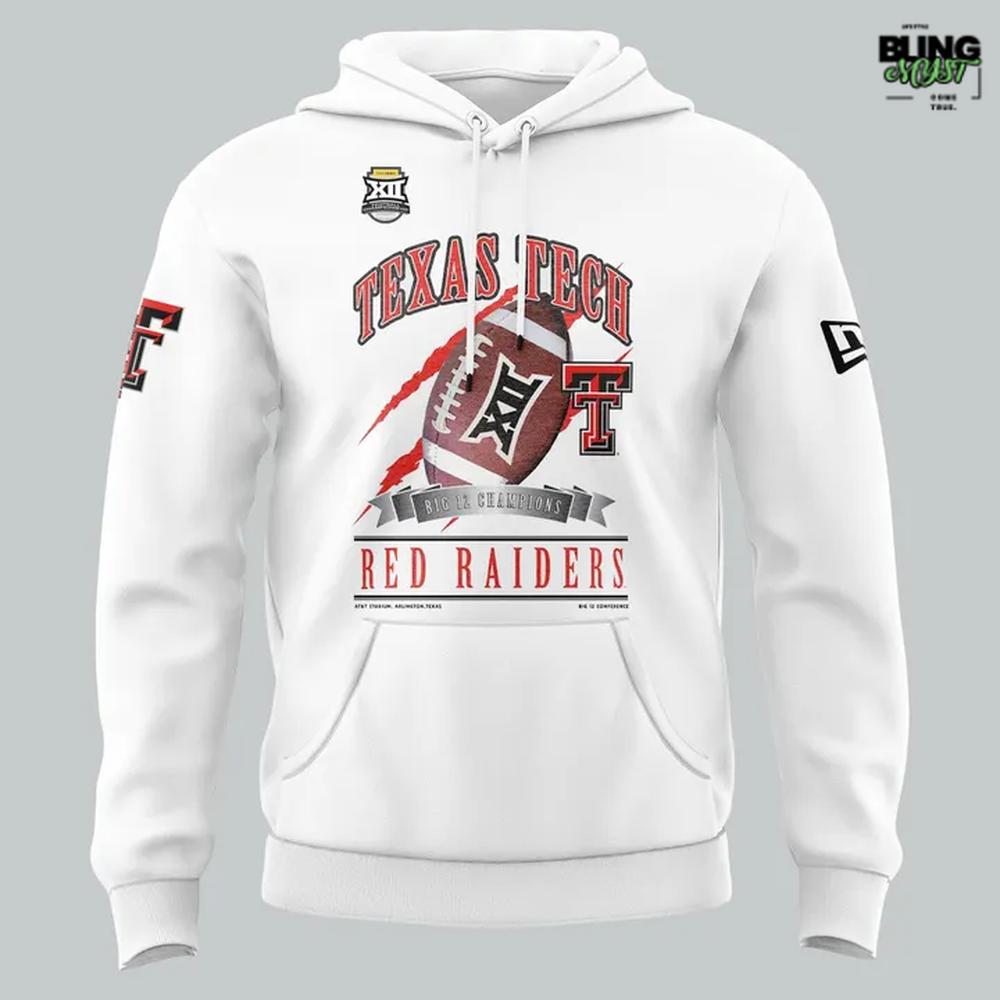 Texas Tech Football 2025 Big 12 Championship Hoodie Texas Tech Football 2025 Big 12 Championship Hoodie