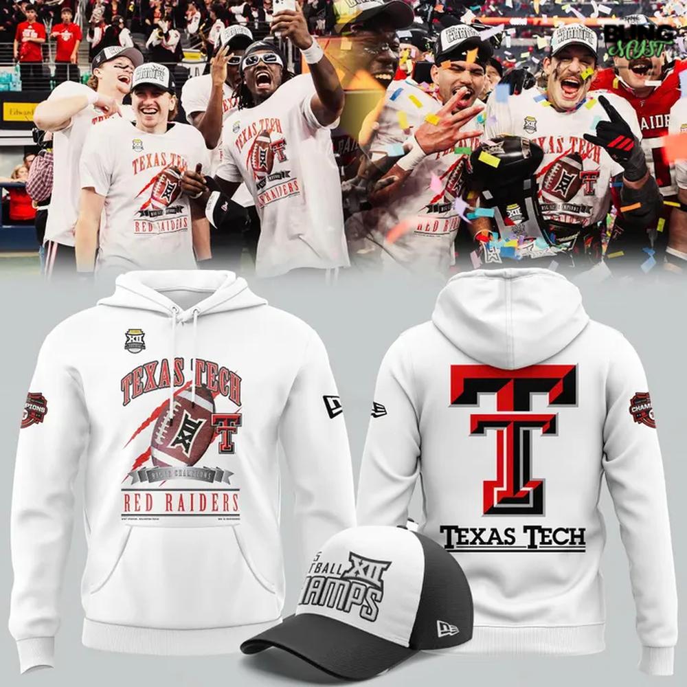 Texas Tech Football 2025 Big 12 Championship Hoodie Texas Tech Football 2025 Big 12 Championship Hoodie