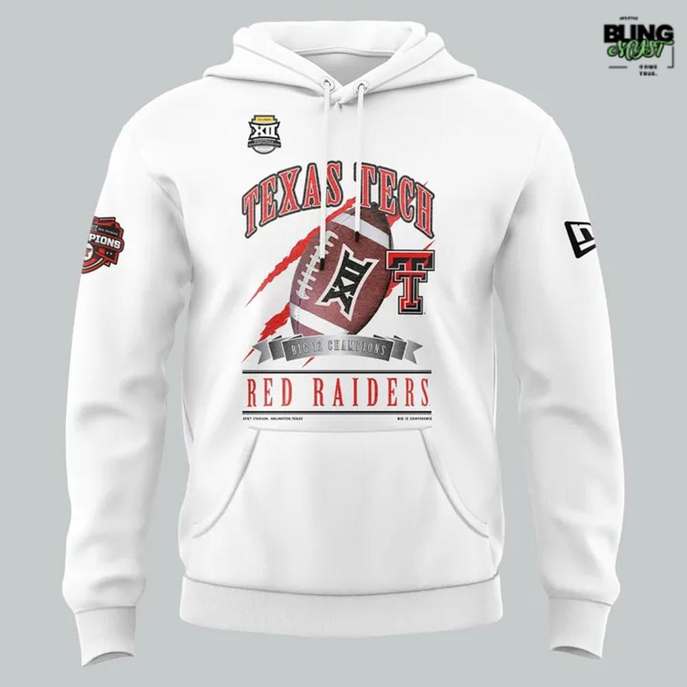 Texas Tech Football 2025 Big 12 Championship Hoodie Texas Tech Football 2025 Big 12 Championship Hoodie