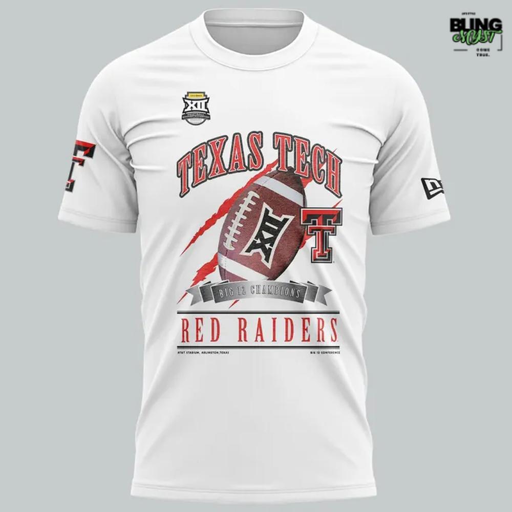 Texas Tech Football 2025 Big 12 Championship T-Shirt Texas Tech Football 2025 Big 12 Championship T-Shirt