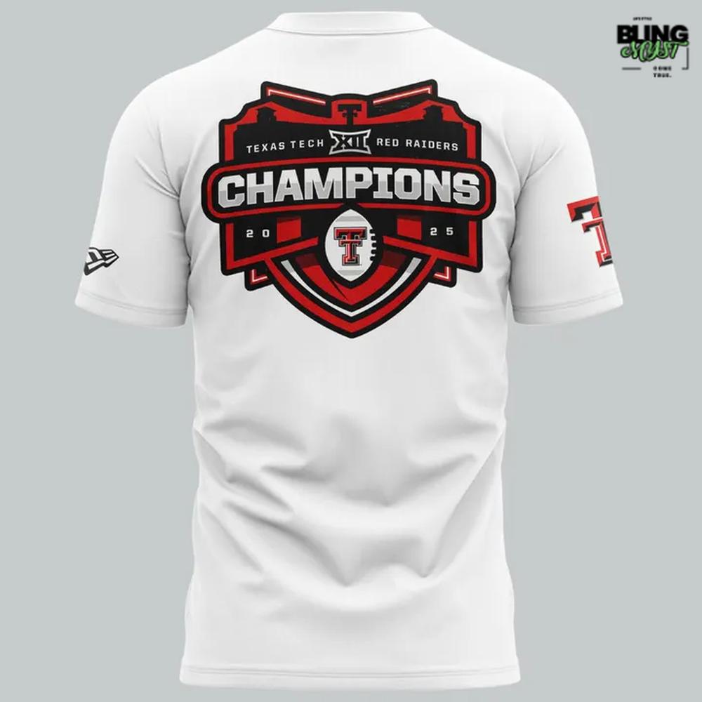 Texas Tech Football 2025 Big 12 Championship T-Shirt Texas Tech Football 2025 Big 12 Championship T-Shirt