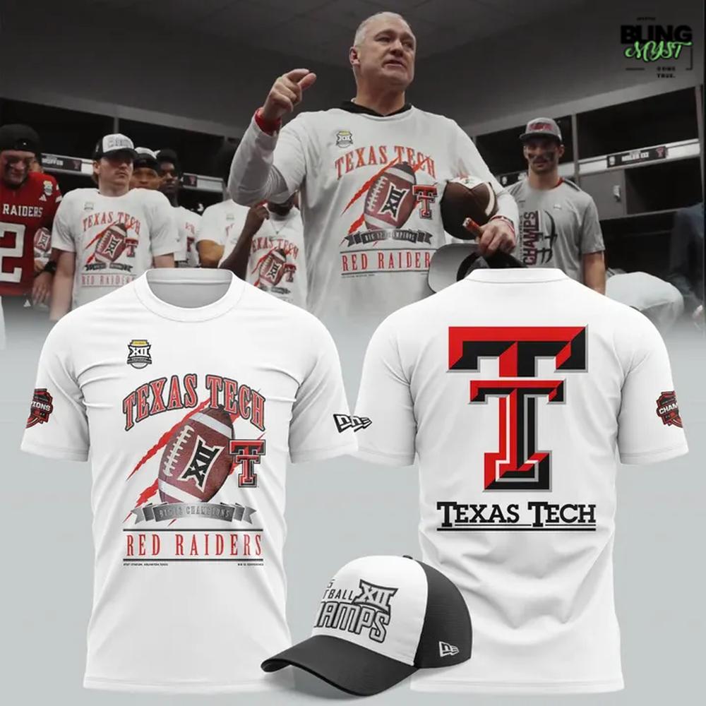 Texas Tech Football 2025 Big 12 Championship T-Shirt Texas Tech Football 2025 Big 12 Championship T-Shirt