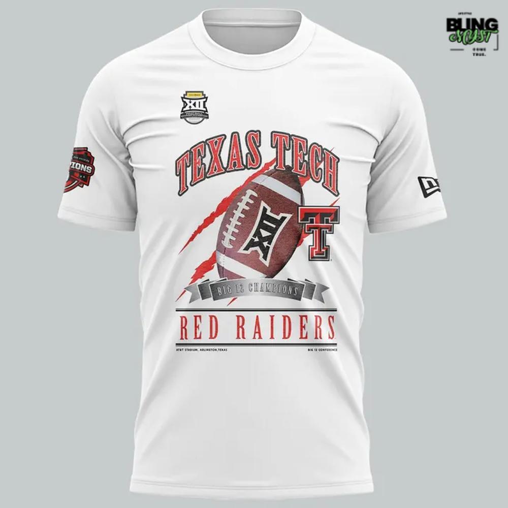Texas Tech Football 2025 Big 12 Championship T-Shirt Texas Tech Football 2025 Big 12 Championship T-Shirt