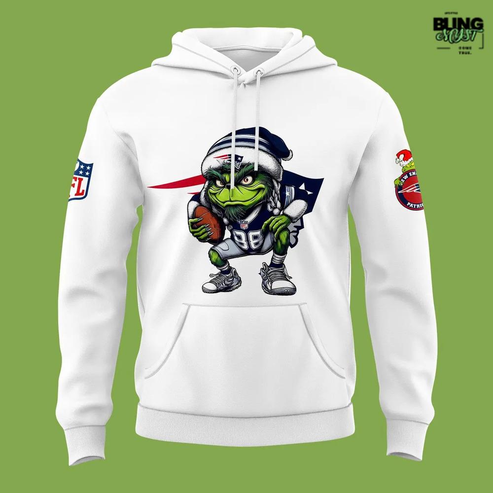 Tis The Season Patriots x The Grinch Hoodie Tis The Season Patriots x The Grinch Hoodie