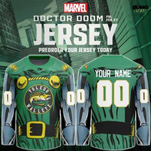 Toledo Walleye 2025 Marvel Doctor Doom Limited Edition Hockey Jersey