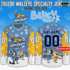 Toledo Walleye Bluey Night Season 2025-26 Hockey Jersey
