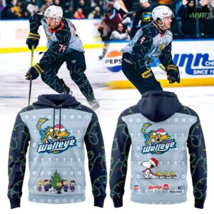 Toledo Walleye Peanuts Christmas Charlie Brown 2025 Hoodie