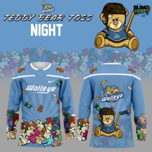Toledo Walleye Teddy Bear Toss Night Edition Hockey Jersey