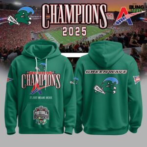Tulane Green Wave 2025 SBC Champions Hoodie