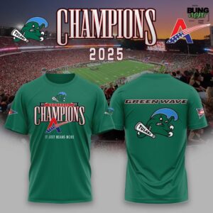 Tulane Green Wave 2025 SBC Champions T-Shirt