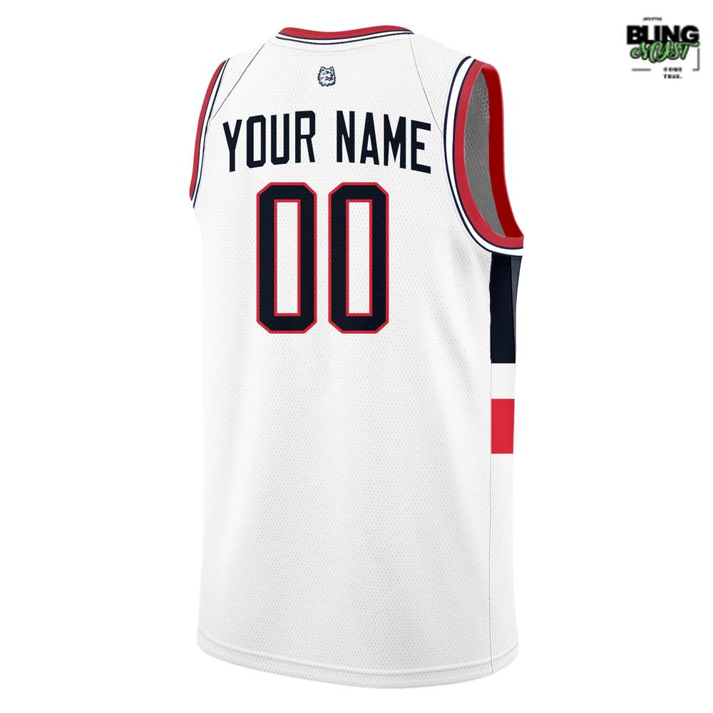 UConn Huskies CONNECTICUT White Basketball Jersey UConn Huskies CONNECTICUT White Basketball Jersey