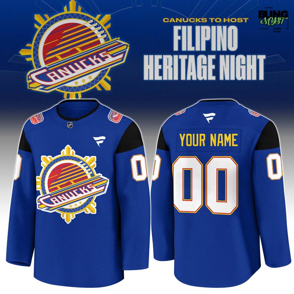 Vancouver Canucks Filipino Heritage Night 2026 Hockey Jersey Vancouver Canucks Filipino Heritage Night 2026 Hockey Jersey