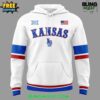 White Kansas Jayhawks Basketball Throwback 2025 Special Hodie 3