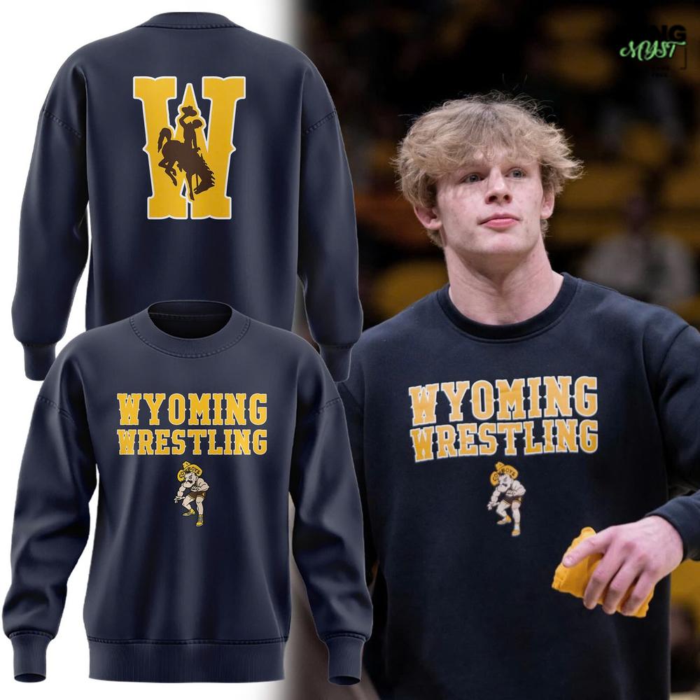 Wyoming Cowboys Wrestling Classic Wordmark Sweatshirt Wyoming Cowboys Wrestling Classic Wordmark Sweatshirt
