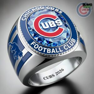 Chicago Cubs Football Club Diamond 2026 Engraved Rings