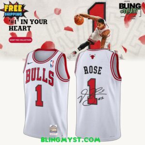 Derrick Rose “In Your Heart” Chicago Bulls Basketball Jersey