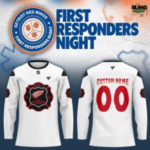 Detroit Red Wings First Responders Night 2026 Hockey Jersey