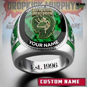 Dropkick Murphys Diamond Personalized Engraved Rings