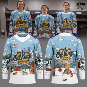 Edmonton Oil Kings Teddy Bear Toss Special Hockey Jersey
