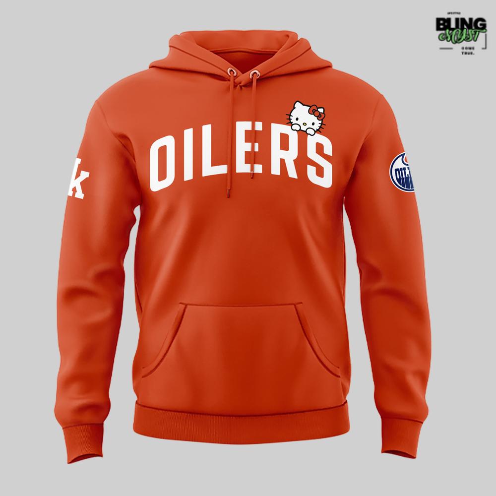 Edmonton Oilers Hello Kitty Night 2026 Hoodie Edmonton Oilers Hello Kitty Night 2026 Hoodie