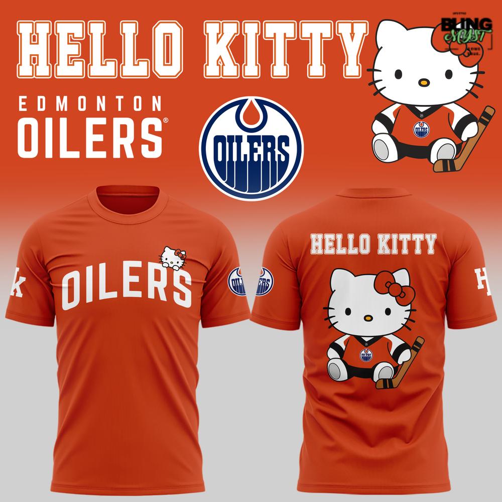 Edmonton Oilers Hello Kitty Night 2026 T-Shirt Edmonton Oilers Hello Kitty Night 2026 T-Shirt