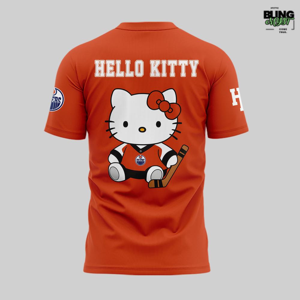 Edmonton Oilers Hello Kitty Night 2026 T-Shirt Edmonton Oilers Hello Kitty Night 2026 T-Shirt
