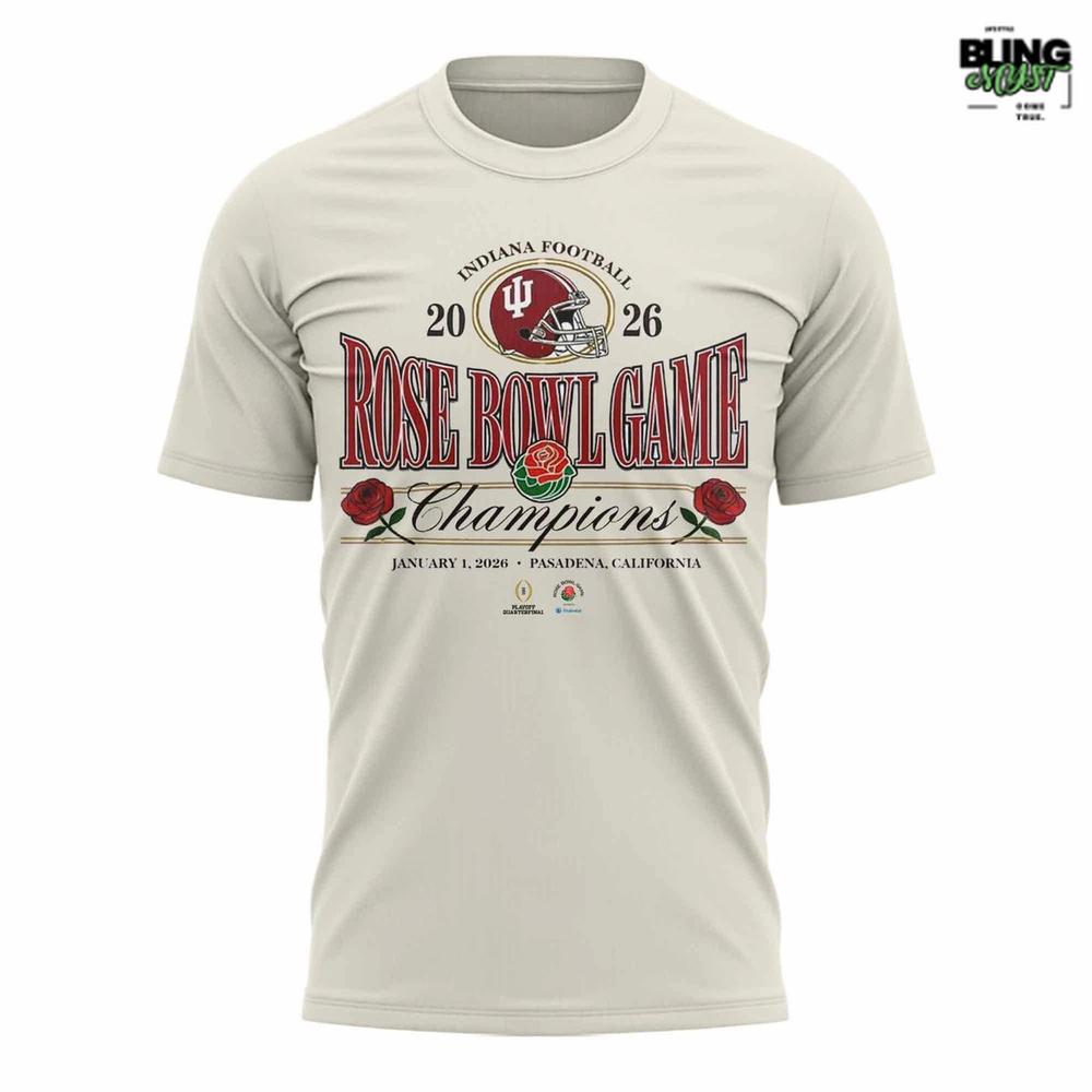 Indiana Hoosiers 2026 Rose Bowl Champions T-shirt Indiana Hoosiers 2026 Rose Bowl Champions T-shirt