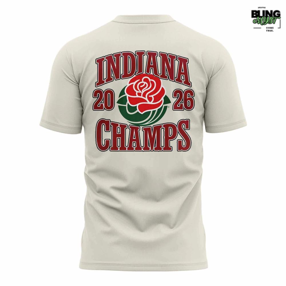 Indiana Hoosiers 2026 Rose Bowl Champions T-shirt Indiana Hoosiers 2026 Rose Bowl Champions T-shirt