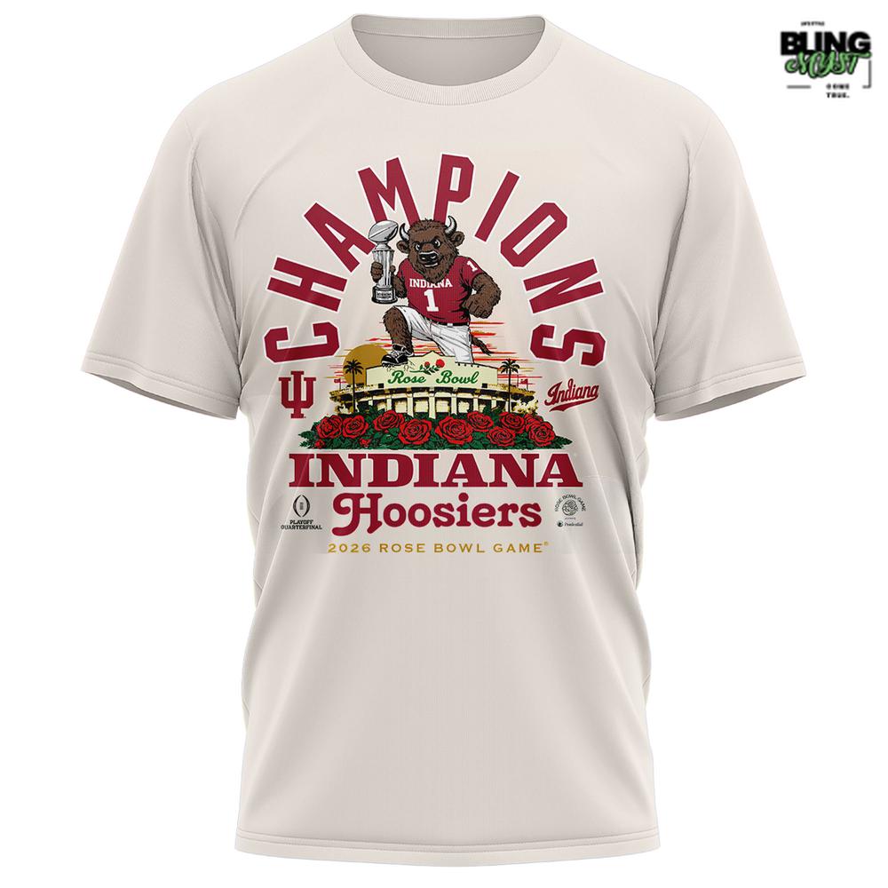 Indiana Hoosiers 2026 Rose Bowl Champions T-shirt Indiana Hoosiers 2026 Rose Bowl Champions T-shirt