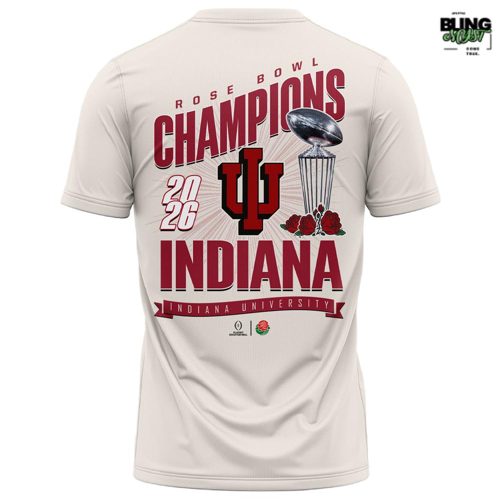 Indiana Hoosiers 2026 Rose Bowl Champions T-shirt Indiana Hoosiers 2026 Rose Bowl Champions T-shirt