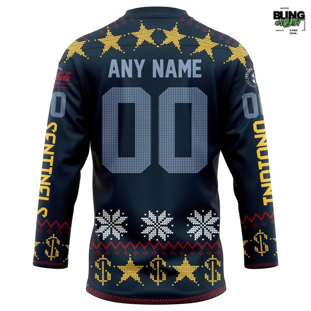 Indiana Sentinels Game-Worn 2026 Holiday Hockey Jersey Indiana Sentinels Game-Worn 2026 Holiday Hockey Jersey