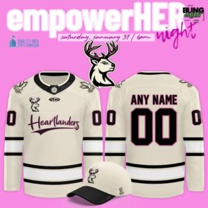 Iowa Heartlanders EmpowerHer Night Hockey Jersey