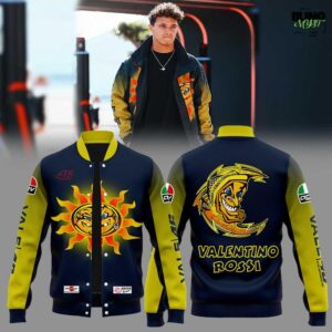 McLaren Lando Norris Valentino Rossi Official Sun & Moon Varsity Jacket