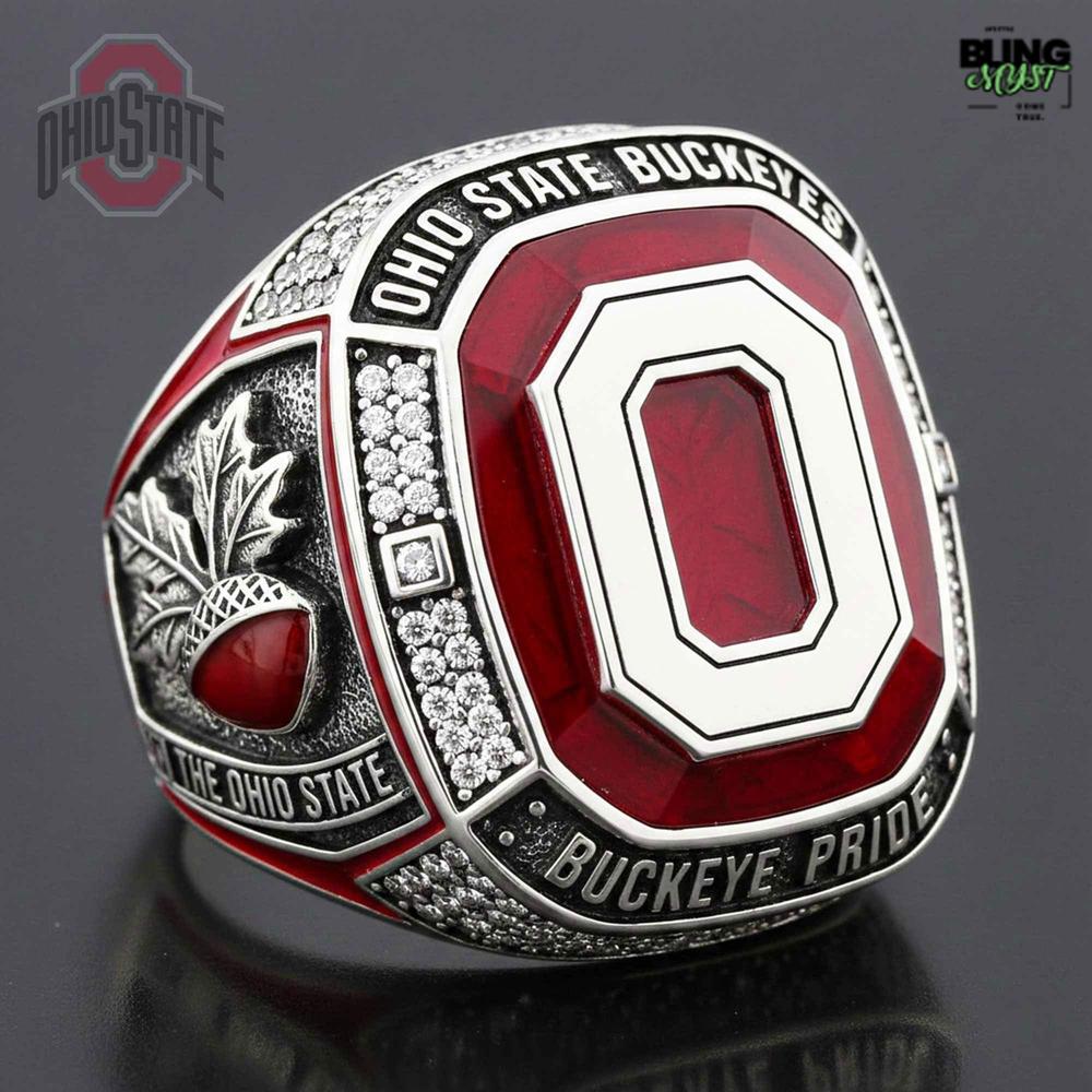 Ohio State Buckeyes Diamond Personalized Engraved Rings Ohio State Buckeyes Diamond Personalized Engraved Rings