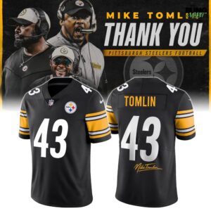 Pittsburgh Steelers Thank You Coach Tomlin Limited Edition Football Jersey