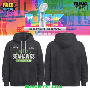 Seahawks Super Bowl LX Edition Charcoal Hoodie