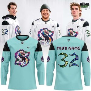 Seattle Kraken Celebrate Pride Night 2026 Blue Hockey Jersey