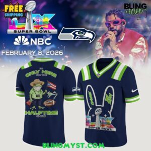 Seattle Seahawks x Bad Bunny Super Bowl LX Fan Football Jersey