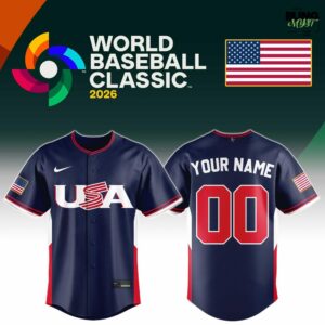 Team USA 2026 World Baseball Classic Navy Baseball Jersey