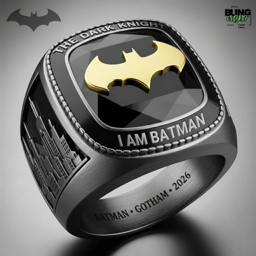 The Dark Knight Batman Diamond Engraved Rings The Dark Knight Batman Diamond Engraved Rings
