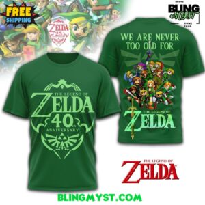 The Legend of Zelda 40th Anniversary Limited Edition Shirt Collection