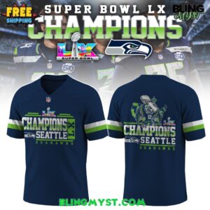 2026 Seahawks Super Bowl LX Champions Football Jersey