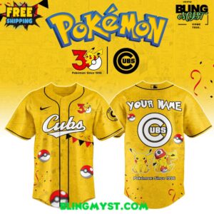 Chicago Cubs Pokémon 30th Anniversary Limited Edition Jersey