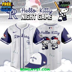 Colorado Rockies MLB x Hello Kitty Night Game Limited Edition Baseball Jersey 2025