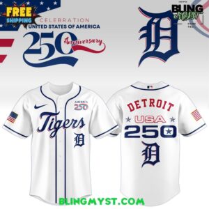 Detroit Tigers 250th USA Of American Baseball Jersey