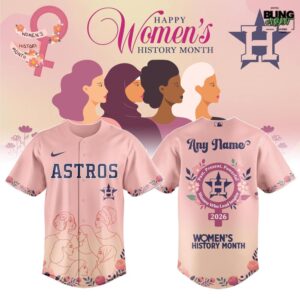 Houston Astros Happy Women’s History Month 2026 Baseball Jersey