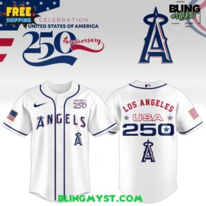 Los Angeles Angels 250th USA Of American Baseball Jersey