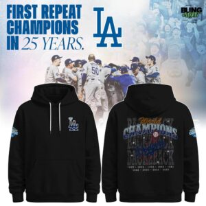 Los Angeles Dodgers Back-to-Back World Champions Limited Edition Hoodie