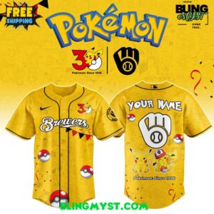 Milwaukee Brewers Pokémon 30th Anniversary Limited Edition Jersey